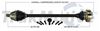 Picture of Audi TT Right Front CV Shafts 2000-2006 8N0407272N